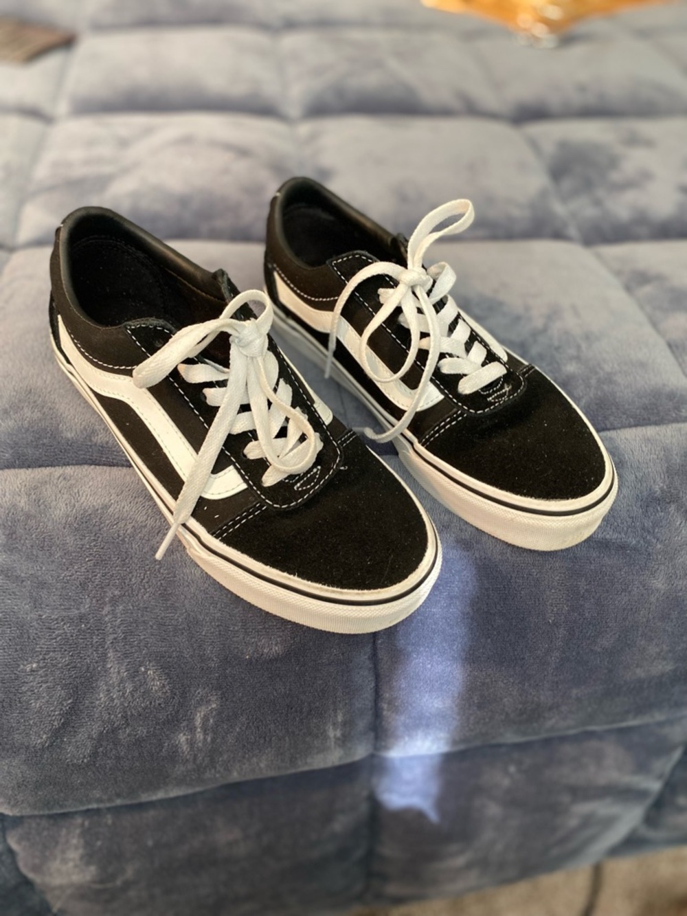 Vans Black and White Old Skool Low Top Sneakers